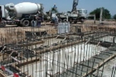 The "groundbreaking" ceremony for Berikoy was actually a "concrete-shoveling" into the forms that had been laid for the foundations of the first houses.