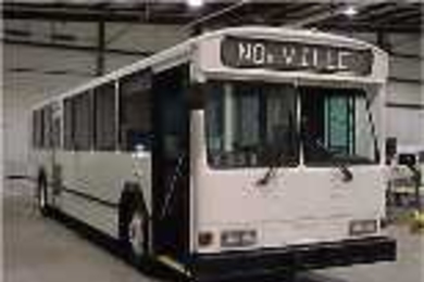 MIT's plasmatron coupled with an exhaust treatment catalyst removed 90 percent of the smog-producing nitrogen oxides emitted from this bus.