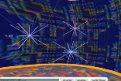 The educational video game "Supercharged" draws electric field lines in real-time to provide visual feedback.