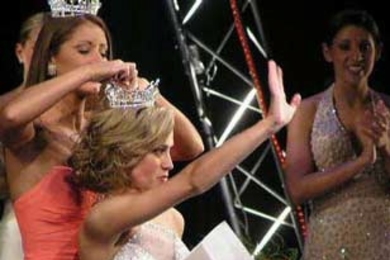 MIT graduate Erika Ebbel is crowned Miss Massachusetts on June 26.