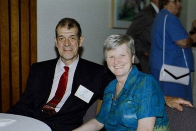 Paul Desharnais and his wife Irene at the MIT retirement dinner held June 22, 2004 at the MIT Faculty Club.