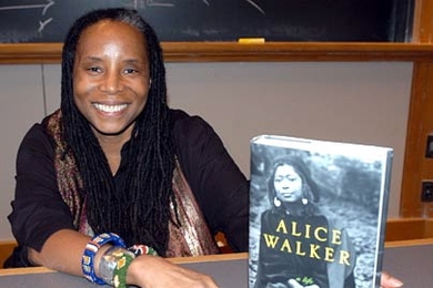 Evelyn White gave a talk March 10 on the authorized biography she wrote on Alice Walker.