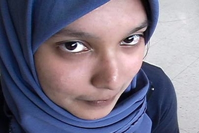 MIT senior Jessica Zaman as Gladys in a video capture used in "The Demolition Downtown." Video will be a component of the staging of the Tennessee Williams one-act play to be performed in late April by MIT's Dramashop.