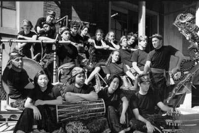 Thirty-one members of Gamelan Galak Tika, shown here in 2003, will travel to Bali this June to perform at the Bali Arts Festival.
