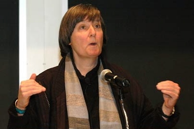 Anne Whiston Spirn, an MIT professor of architecture and urban studies and planning, spoke at an Oct. 18 symposium on "How Can We Plan for a Safe and Sustainable Region?" as part of an MIT series exploring questions created in the wake of Hurricane Katrina.