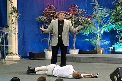 "The Holy Artwork" involves a televangelist in San Antonio. Jankowski pretends to pass out at the preacher's feet, effectively giving the preacher a chance to expound upon artwork and God.