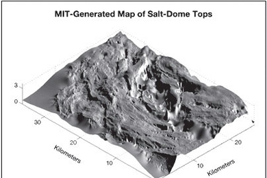 MIT algorithms were used to create this map, which shows a geological structure that traps oil many kilometers below the earth's surface.