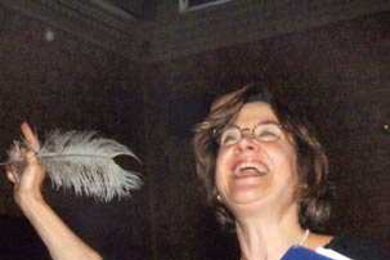 Deborah Wise of the Catalyst Collaborative @ MIT, who is also artistic director of the Underground Railway Theater, read selections from three plays with science or math themes for the kickoff event launching the Cambridge Science Festival.