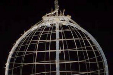 A sphere-shaped web of photo-detecting fibers developed by MIT scientists can sense the optical properties of the entire volume of space around it, as well as detect the source of incoming light.