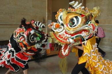 A Chinese lion dance will be one of the highlights at this year's MISTI Week, a showcase of MIT's international programs. Above, dancers performed during last year's program.