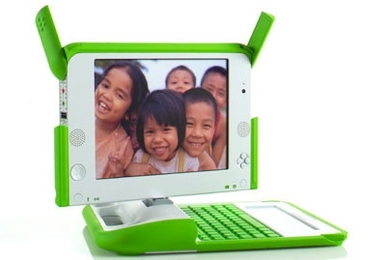 Model of One Laptop Per Child computer. MIT Media Lab co-founder Nicholas Negroponte gave a talk Oct. 19 on the inexpensive laptop he hopes to make available to children in developing countries.