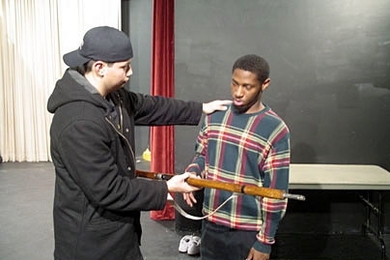 In "Roommates," by graduate student Hubert Pham, an introvert adjusts to his gun-toting, dog-owning, partnered new roommate. Director Ashley Micks focuses on the one-act play's subtle humor and its unsettling 'dissonant chord.'