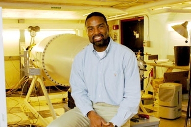 Dwight Williams, an award-winning nuclear engineer and a Martin Luther King Jr. Visiting Professor, in his lab.