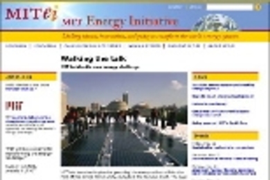 Screenshot of the MIT Energy Initiative's new web site.