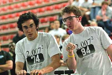 David Sanchez, left, keeps his eyes on the road as Mario Bollini points to dangers ahead on the 2.007 contest table. Sanchez came in second. <a onclick="MM_openBrWindow('2007_1-enlarged.html','','width=509, height=583')">
<span onmouseover="this.className='cursorChange';">Open image gallery</span>
</a>
<noscript> <a href="2007_1-enlarged.html">
<em>(no JavaScript)</em>
</a>
</noscript>