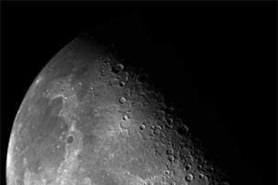 A view of the moon assembled from 18 images taken by the spacecraft Galileo.