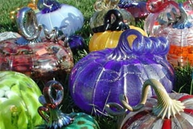 Creations from MIT's Glass Lab will sprout on Kresge Oval for the Annual Great Glass Pumpkin Patch Oct. 5-6.