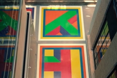 Part of Sol LeWitt's 'Bars of Color within Squares'