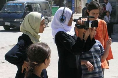 Participants in Baqaa Filming Workshop from 'Envisioning Jerusalem through Media Barrios and Performance Spaces,' which was one of the top prize winners in MIT's Jerusalem 2050 Program.