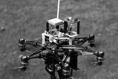 The creators of the MIT six-rotor vehicle, above, developed in collaboration with Ascending Technologies GmbH in Germany, won a tie for first place in a competition to develop a micro air vehicle to aid in a hypothetical hostage situation.