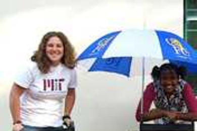 MIT senior Tish Scolnik, left, was recently named one of the Top 10 College Women by Glamour Magazine.