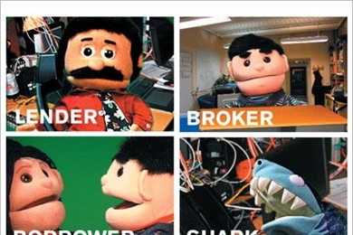 Predatory Tales, a short video produced in cooperation with Lawrence Community Works in Lawrence, Massachusetts, features victims of mortgage and housing scams telling their stories in order to educate their neighbors. Stills from video in exhibition.