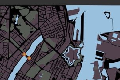 Visualization of bicycle paths for the November 2009 U.N. Climate Change Conference to be held in Copenhagen