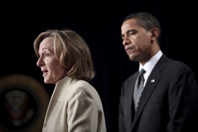 President Susan Hockfield speaks at White House briefing on energy and new technology spending.