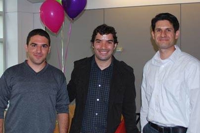 From left to right, Roy Ben-Ami, Pablo Querubin, and Doug Fearing, the 2009 Outstanding Teaching Assistants from the Sloan School of Management.