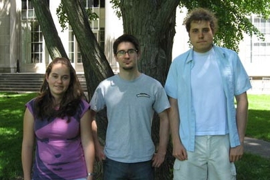 Charles and Holly Housman Awardees Angelica Osorno, Chris Kottke and Chris Evans.