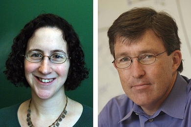 Economics professor Amy Finkelstein, left; and Tyler Jacks, the director of the Koch Institute for Integrative Cancer Research, were elected today to the Institute of Medicine.
