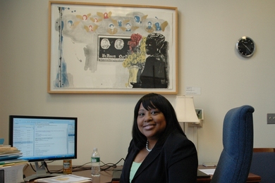 DiOnetta Jones in her office