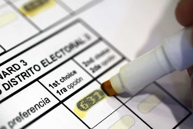 In last week's municipal election in Takoma Park, Maryland, voters voted by exposing three-digit numerical codes printed on their ballots in invisible ink. By later verifying the codes online, they could help minimize the possibility of election fraud.