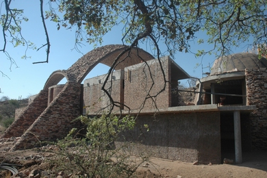The vault over the restaurant at the Mapungubwe Interpretation Center's reception area.