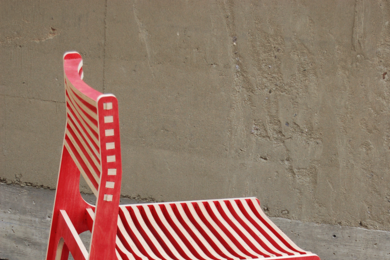CNC routed chair, designed and built by Noel Davis '06.