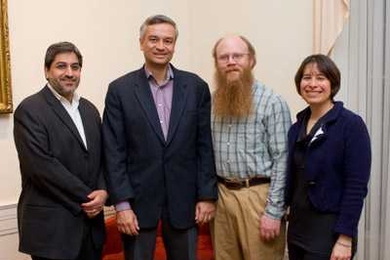 2010 MacVicar fellows, from left to right, Rajeev Ram, Krishna Rajagopal, Norvin Richards and Anette (Peko) Hosoi.