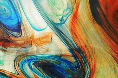 The Weather in a Tank curriculum includes several rotating tank experiments, that are designed to help students understand how Earth's atmosphere
and oceans work - an image from the Dye stirring experiment is shown here.