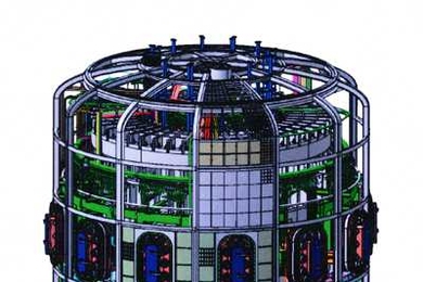 Exterior view of the Ignitor fusion reactor, whose core will be built in Italy and external housing built outside Moscow, where it will be installed.