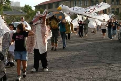 The Curley School of Ajo, Ariz., the $50K Grand Prize winner, has been instrumental in empowering the local community, encouraging economic development and providing professional support to artists; local children have been actively involved in the organization's programs and events, including this parade at the school.
