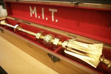 The ceremonial mace, which is carried into the Commencement exercises by the MIT Alumni Association president.