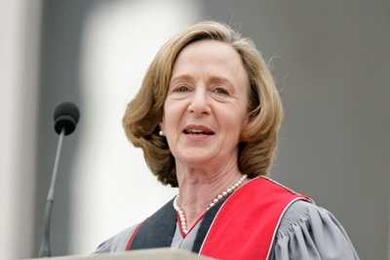 MIT President Susan Hockfield delivers her charge to the graduates at the Institute's 144th Commencement on Friday, June 4.