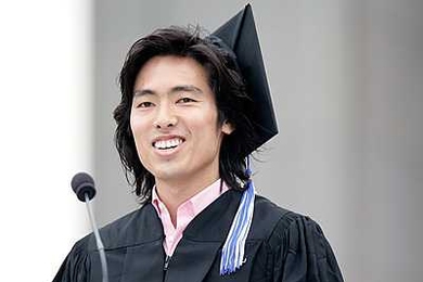 Graduate Student Council President Alex Hamilton Chan delivers his address at MIT's 144th Commencement on June 4, 2010.