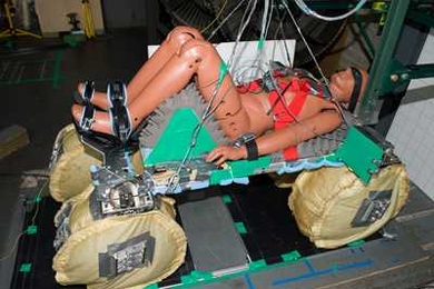 Throughout August, Sydney Do conducted dozens of "drop tests" of a dummy attached to the airbag system. The system was dropped from different heights that ranged from one foot to 10 feet.