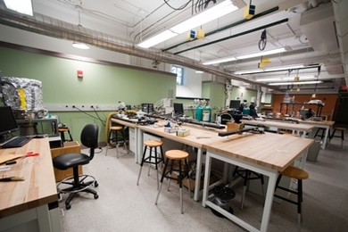 A view at the newly renovated space for the Rohsenow Kendall Heat and Mass Transfer Laboratory.