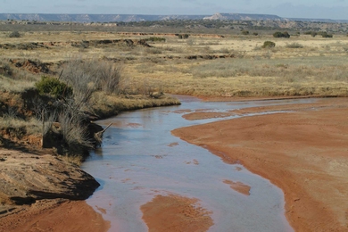 People living in regions of flat, semi-arid land depend on groundwater for agricultural, industrial and domestic use. The Brazos Double Mountain Fork River in West Texas is typical of the ephemeral streams found in these regions.