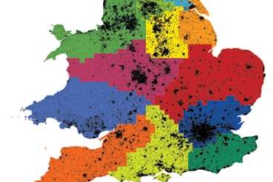 By mining an enormous database of telecommunications data, MIT researchers and colleagues at Cornell and University College London divided Great Britain into regions with strong internal information connections but weaker connections to adjacent regions. In large part, the new partitioning mirrored existing political divisions, but there were notable exceptions near the Welsh border and to the nor...