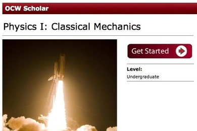 A screenshot from OCW Scholar.