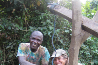 Amy Smith drilling wells in Ghana