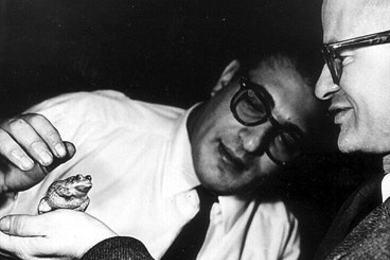 Jerome Lettvin, left, with Walter Pitts.