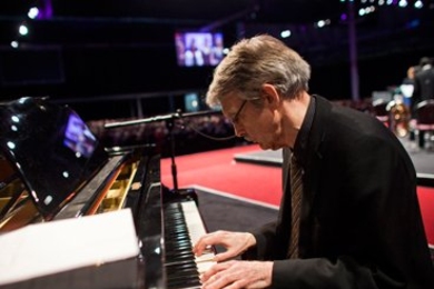 Institute Professor John Harbison performs during MIT's Next Century Convocation in April.